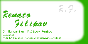 renato filipov business card